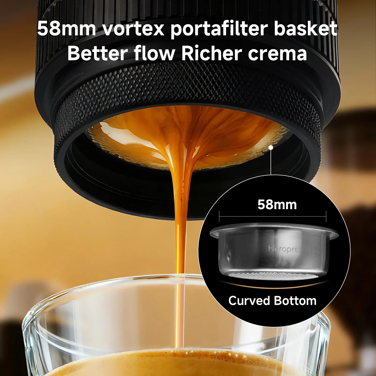 Przenośny ekspres do espresso 20 bar 58mm